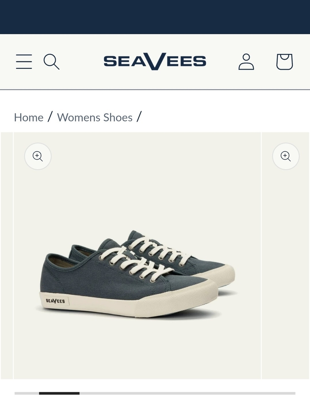 SeaVees Women's Hawthorne Canvas Sneaker in Slate